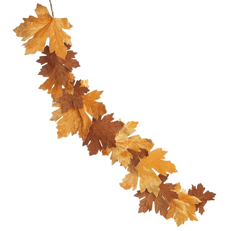Heaven Sends Orange and Brown Autumnal Leaf Garland